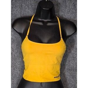 Better Bodies Astoria Seamless Bra Yellow Multi-Strap Sports Bra Medium Workout